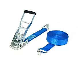 Toutes les sangles 50mm Sangle d’arrimage - ERGO 5T - 12m - 50mm - en 2 pièces - crochets doigts serrés - Bleu