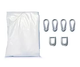 Tout - Arrimage Safety sheet, 4 mousquetons, 2 boucles - Set
