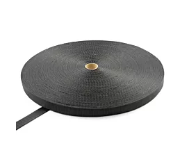 Alle - Black Webbing Polyester band 35mm - 3750kg - 100m op rol - Zwart