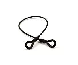 Alle staalkabels & toebehoren Zwarte kabelstroppen 3mm - 2 lussen met kous - 55kg