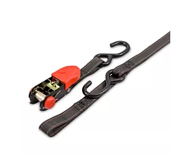 Alle autosjorbanden & toebehoren Spanband - 800kg - 2,06m - 25mm - 2-delig - S-haken - Motorspanband - Zwart