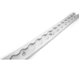 Alle rails, cargobars/-planken L-track-rail met rechte rand - 0,6m - Aluminium