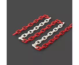 Alle signalisatiemateriaal Signalisatieketting - 10mm - Rood/Wit - 25m