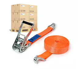 Pallet spanbanden 50mm Pallet Spanbanden - 5T - 9m - 50mm - 2-delig - Spitshaken - Oranje - 256st